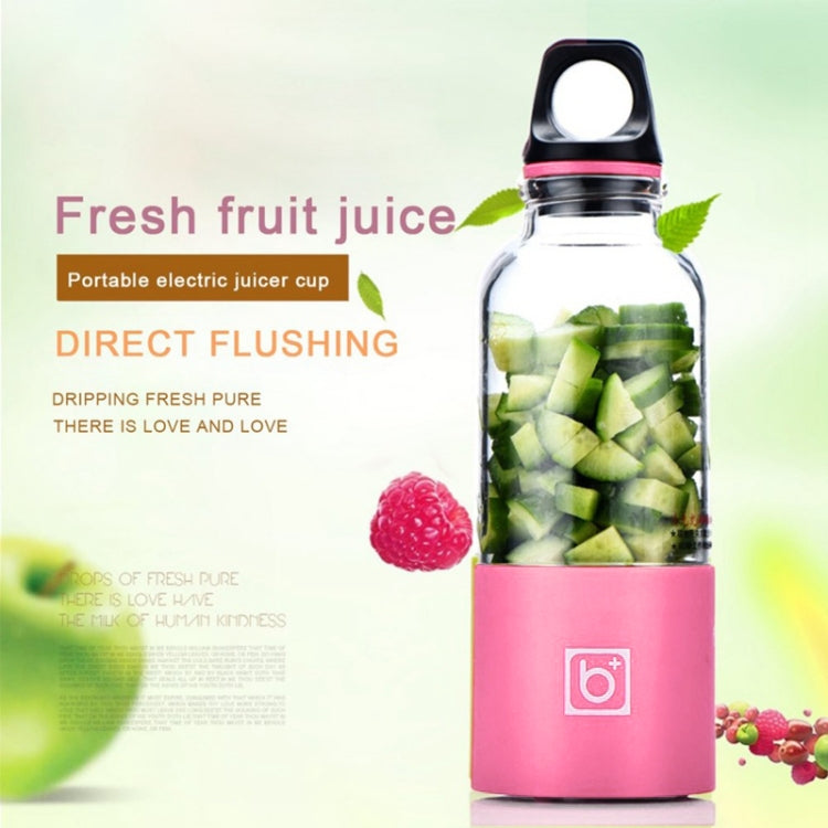 Bingo 500ml Mini Portable USB Rechargeable Electric Juicer Cup  Juicer Blender, 22000 Revolutions Per Minute, 2 Blade Head Pink, 2 Blade Head Green, 2 Blade Head Blue, 2 Blade Head Purple, 2 Blade Head Red