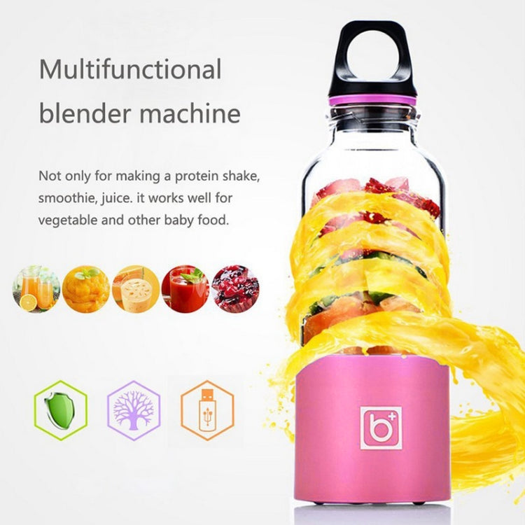 Bingo 500ml Mini Portable USB Rechargeable Electric Juicer Cup  Juicer Blender, 22000 Revolutions Per Minute, 2 Blade Head Pink, 2 Blade Head Green, 2 Blade Head Blue, 2 Blade Head Purple, 2 Blade Head Red