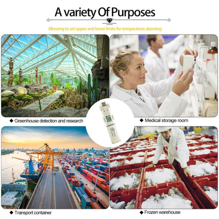 BENETECH GM1366 USB Digital Temperature and Humidity Recorder Meter with Alarm