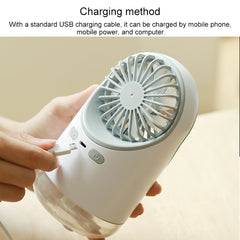 Multi-function USB Charging Spray Humidification Desktop Electric Fan with LED Warm Yellow Reading Lamp, Support 3 Speed Control