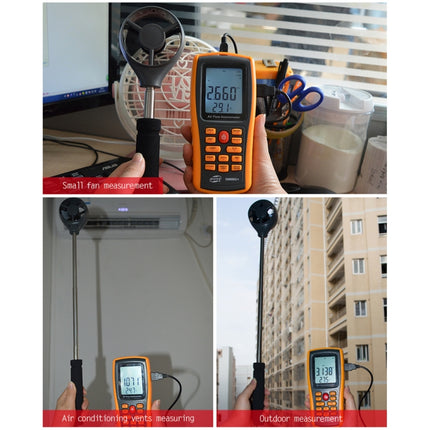 BENETECH GM8902+ LCD Display Digital Digital Anemometer Air Flow Wind Speed Scale Meter