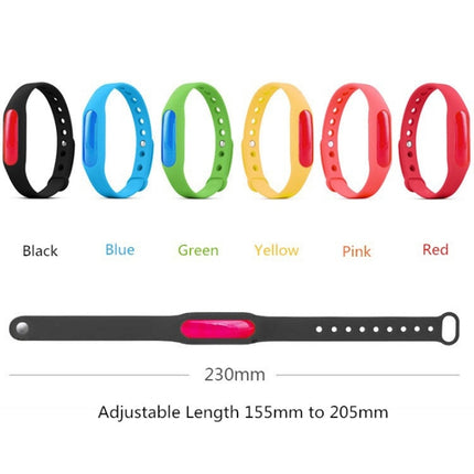 5 PCS Anti-mosquito Silicone Repellent Bracelet Buckle Wristband Bugs Away, Suitable for Children and Adults, Length:23cm, Random Color Delivery