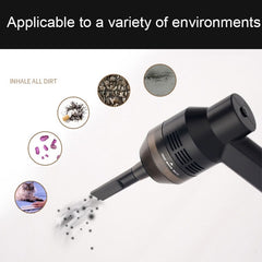 HK-6019A 3.5W Portable USB Powerful Suction Cleaner Computer Keyboard Brush Nozzle Dust Collector Handheld Sucker Clean Kit for Cleaning Laptop PC / Pets, USB Cable Length: 1.8m, DC 5V(Black)