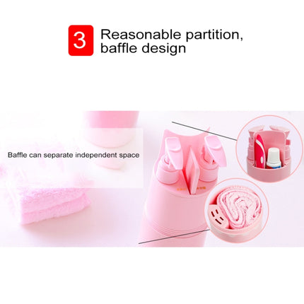 Creative 7 in 1 Portable Gargle Cup Shampoo Sub-Bottle Towel Toothbrush Comb Make-up Mirror Travel Wash Kits, Affordable Sets, 7 in 1