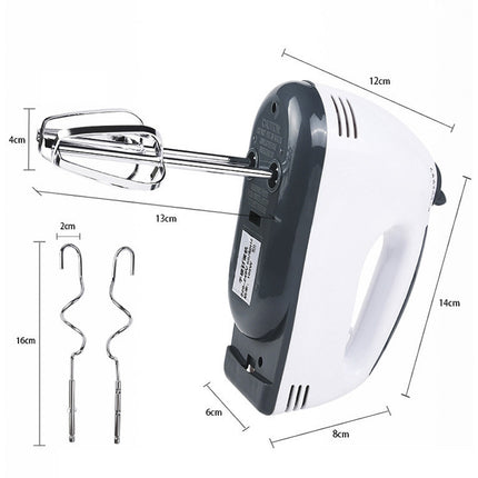 KN007364 100W Household Seven-speed Adjustable Handheld Electric Egg Beater, EU Plug