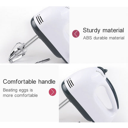 KN007364 100W Household Seven-speed Adjustable Handheld Electric Egg Beater, EU Plug