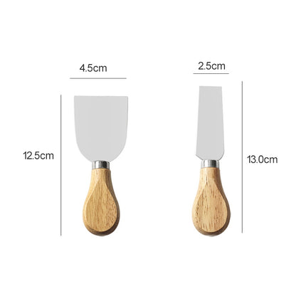 kn603 4 in 1 Wooden Handle Stainless Steel Cheese Knife Baking Tool Set