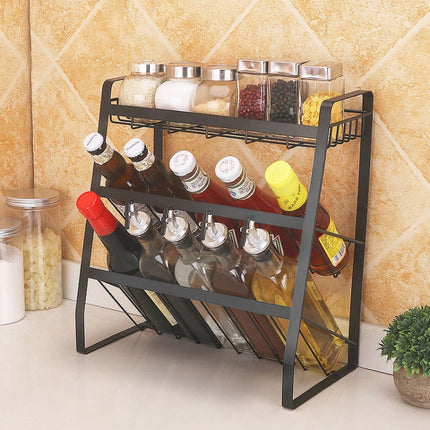 Creative Kitchen Three-layer Storage Shelf Spice Rack, 1