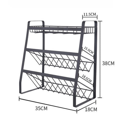 Creative Kitchen Three-layer Storage Shelf Spice Rack, 1