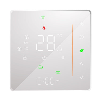 BHT-006GBLW 95-240V AC 16A Smart Home Heating Thermostat for EU Box, Control Electric Heating with Only Internal Sensor & External Sensor & WiFi Connection, BHT-006GBLW