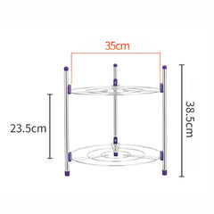 Multi-function Kitchen Pot Rack Double-layer Wok Soup Pot Stainless Steel Pot Rack, Double-layer