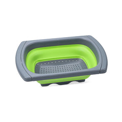 kn003 Household RetractableFruit and Vegetable Water Filter Basket Washing Basket, Green, Red