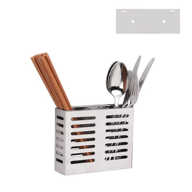 304 Stainless Steel Wall-mounted Kitchen Rack Hanging Knife Holder Double Cage Chopsticks Canister, Double Cage Chopsticks Canister