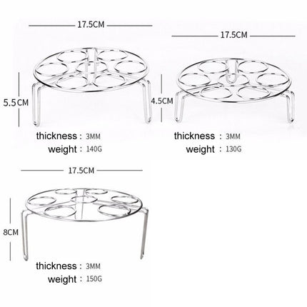 Steamer Rack Basket Egg Vegetable Steaming Trivet for Instant Pot Pressure Cooker, Diameter: 17.5cm, Height: 8cm, Diameter: 17.5cm, Height: 8cm