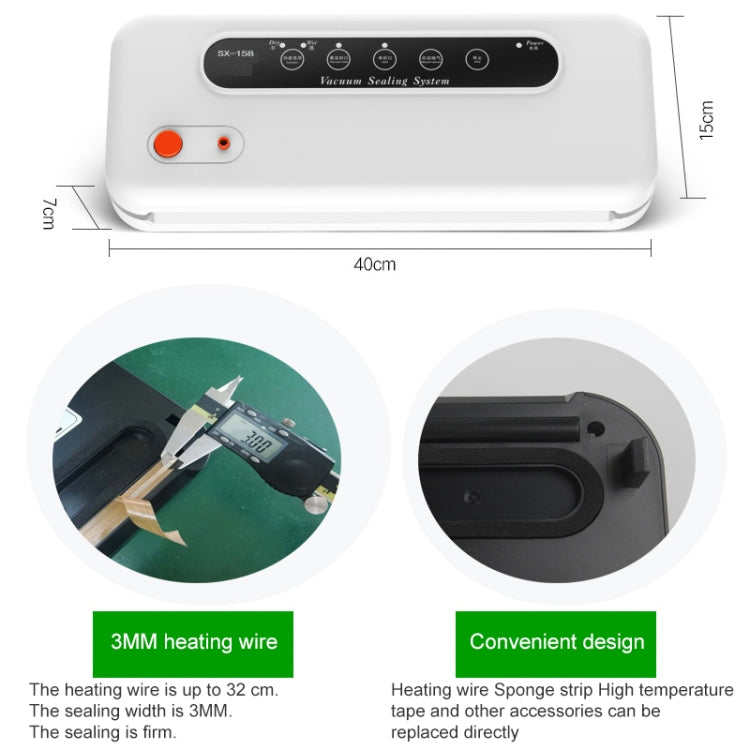 Household Commercial Food Vacuum Plastic Packaging Machine Sealer Closer Machine, UK Plug, Food UK Plug (Black), Food UK Plug (White)