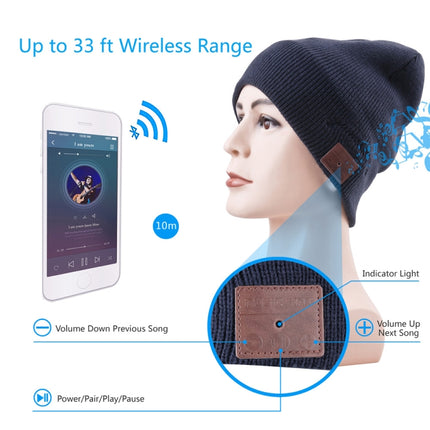 Bluetooth Warm Knit Hat, Supports Phone Answering & Bluetooth Photo Taking & Music Playing