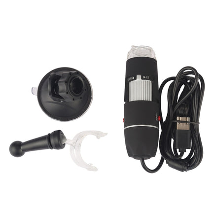 1600-fache Lupe, HD, 0,3 MP Bildsensor, 2-in-1 USB-Digitalmikroskop mit 8 LEDs und professionellem Ständer, 1600X