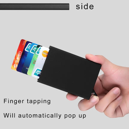 Antimagnetic Stainless Steel PU Business Card Holder Credit Card Case, Size: 10*6.2*0.8cm