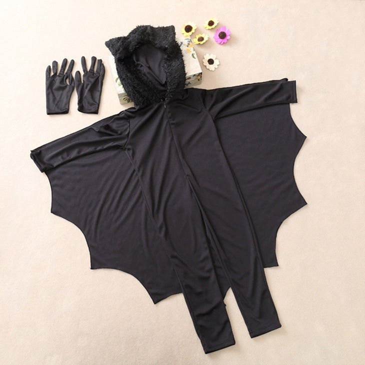 Halloween Costume Children Jumpsuit Bat Style Cosplay Costumes Stage Suit Size:S, Suggested Height:105-115cm