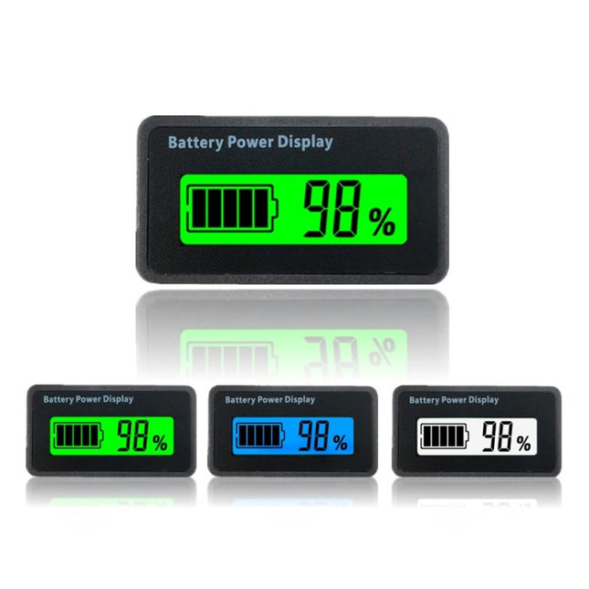 H5 12V-48V Lead-acid Battery Voltage Tester Percentage Voltmeter Gauge Lithium Battery Status Monitor, 12V-48V Blue Light, 12V-48V Green Light, 12V-48V White Light