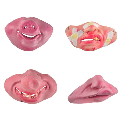 Fun Scary Horrible Mask Party Halloween Clown Latex Half Face Masks for Adult / Children, Random Style Delivery