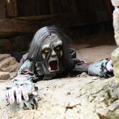 Halloween Decorations Horror Crawling Ghosts Simulation Long Hair Bald head Ghosts