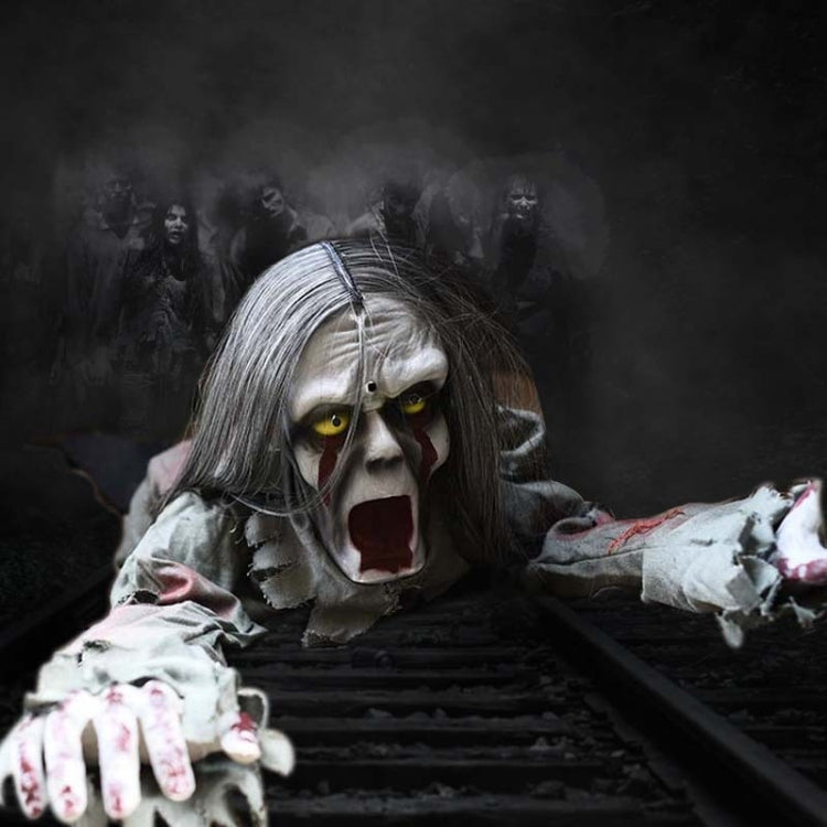 Halloween Decorations Horror Crawling Ghosts Simulation Long Hair Bald head Ghosts