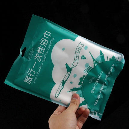 Portable Disposable Travel Cotton Bath Towel, Size: 140x65cm