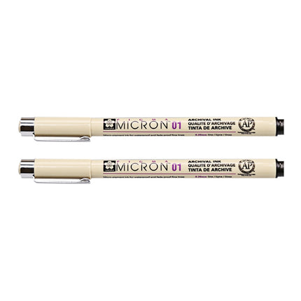 2 PCS Archival Pigment Ink Drawing Fineliner Pens Nib Manga Micron Pen, 0.25mm, 0.3mm, 0.35mm, 0.45mm, 0.5mm