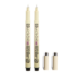2 PCS Archival Pigment Ink Drawing Fineliner Pens Nib Manga Micron Pen