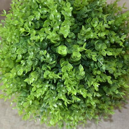 Artificial Green Eucalyptus Plant Ball Topiary Wedding Event Home Outdoor Decoration Hanging Ornament, Diameter: 17 inch