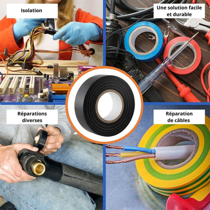 10 PCS 16mm Waterproof PVC Insulating Tare Electricians Electrical Tape, 16mmx10m 10PCS
