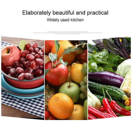 Creative Folding Vegetables Fruits Storage Basket Organizer Drain Basket, S, Size: 24.5*20*9cm