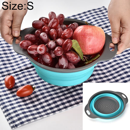 Creative Folding Vegetables Fruits Storage Basket Organizer Drain Basket, S, Size: 24.5*20*9cm