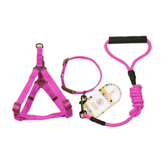 Pet Dog Collar + Harness + Leash Three Sets, L, Harness Chest Size: 57-90cm, Collar Neck Size: 40-64cm, Pet Weight: 35kg Below, Harness Chest Size: 57-90cm, Collar Neck Size: 40-64cm