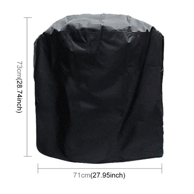 Outdoor Anti-UV Waterproof Dust-proof 210D Oxford Cloth BBQ Cylindrical Protective Bag Charcoal Barbeque Grill Cover, Size: 71x73cm