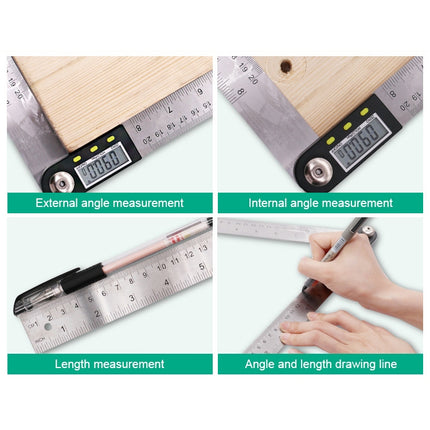 Digital Display Angle Finder Meter Protractor Goniometer Ruler, Measure Range: 500mm