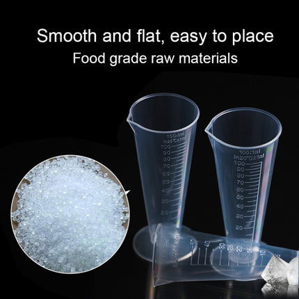10 PCS 100ml Food Grade PP Plastic Flask Digital Cone Measuring Cup Cylinder Scale Measure Glass Lab Laboratory Tools, 100ml