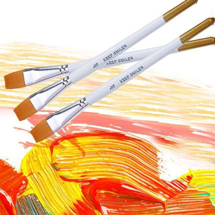 6 in 1 Artists Oil Painting Brush Set Nylon Hair Wood Handle Acrylic Watercolor Pointed Tip Drawing Pen, Pointed Tip Drawing Pen