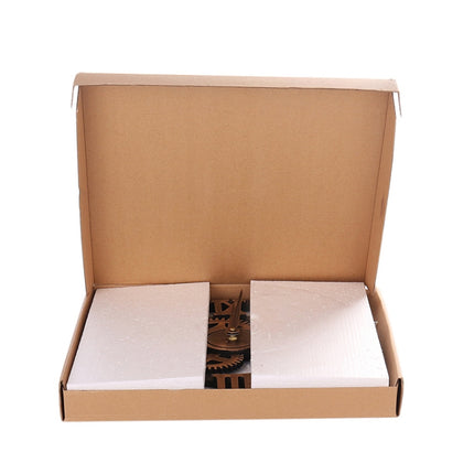 Retro Wooden Round Single-sided Gear Clock Number Wall Clock, Diameter: 58cm