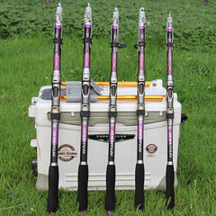 2.1m Carbon Pole Travel Portable Fishing Pole,Random Color Delivery, 2.1m