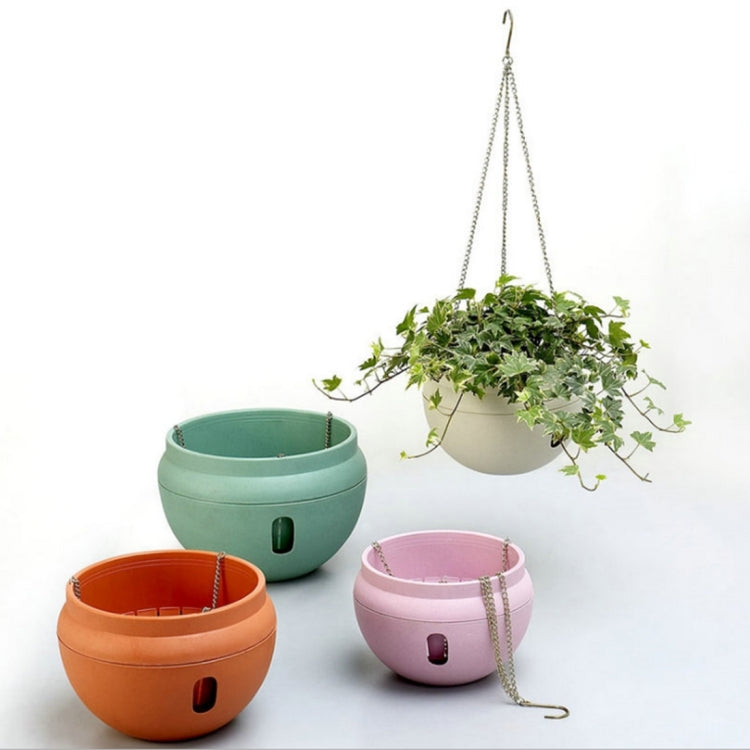 Hanging Plastic Flower Pots Hanging Pots Flower Pot With Hanging Chain,Medium Size:23.2*15.7cm ,Random Color Delivery