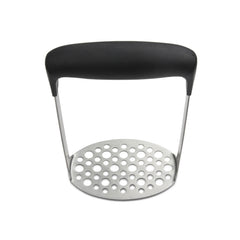 Stainless Steel Manual Pumpkin Potato Ricer Masher with Broad and Ergonomic Horizontal Handle, Single layer stainless