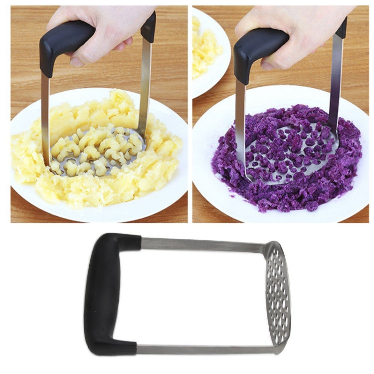 Stainless Steel Manual Pumpkin Potato Ricer Masher with Broad and Ergonomic Horizontal Handle, Single layer stainless