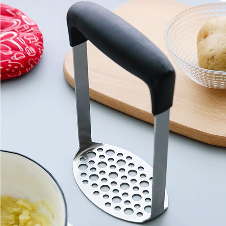 Stainless Steel Manual Pumpkin Potato Ricer Masher with Broad and Ergonomic Horizontal Handle, Single layer stainless