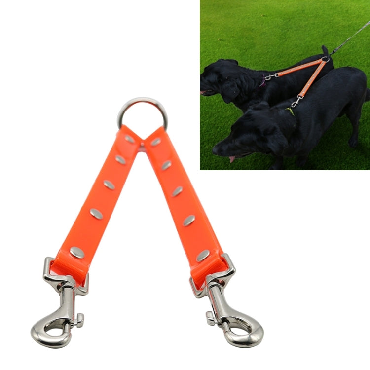 TPU Material Pet Dogs 2 in 1 Tangle-free Traction Rope Double Pet Dog Walking Leash, Length: 25 cm, 25 cm (Green), 2 in 1 (Red)