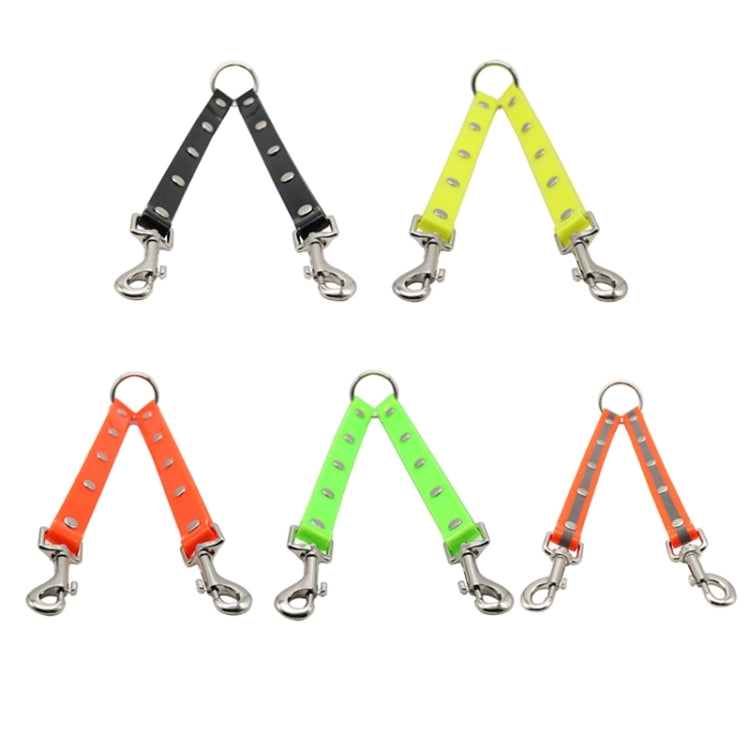 TPU Material Pet Dogs 2 in 1 Tangle-free Traction Rope Double Pet Dog Walking Leash, Length: 25 cm, 25 cm (Green), 2 in 1 (Red)