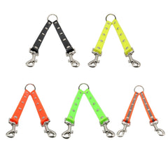 TPU Material Pet Dogs 2 in 1 Tangle-free Traction Rope Double Pet Dog Walking Leash, Length: 25 cm, 25 cm (Green), 2 in 1 (Red)