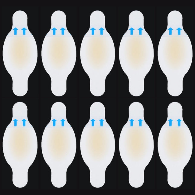 10 PCS Foot Care Skin Hydrogel Analgesic Plaster Blisters Slip Heel Protector Size: 28x69cm