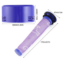 XD936 5 in 1 Pre Filter Core + Rear Filter Core + Cleaning Brush for Dyson V7 / V8  Vacuum Cleaner Accessories, XD936